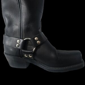 Double H Black Leather Western Boots